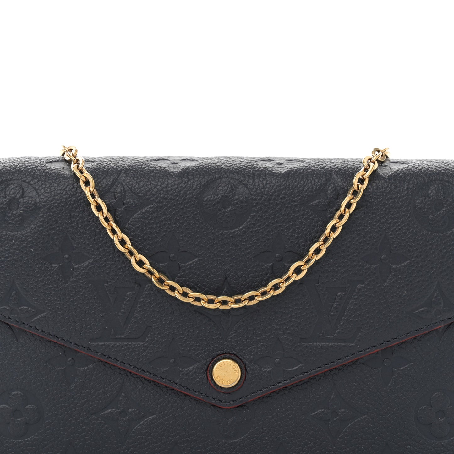 Empreinte Pochette Felicie Chain Wallet Marine Rouge