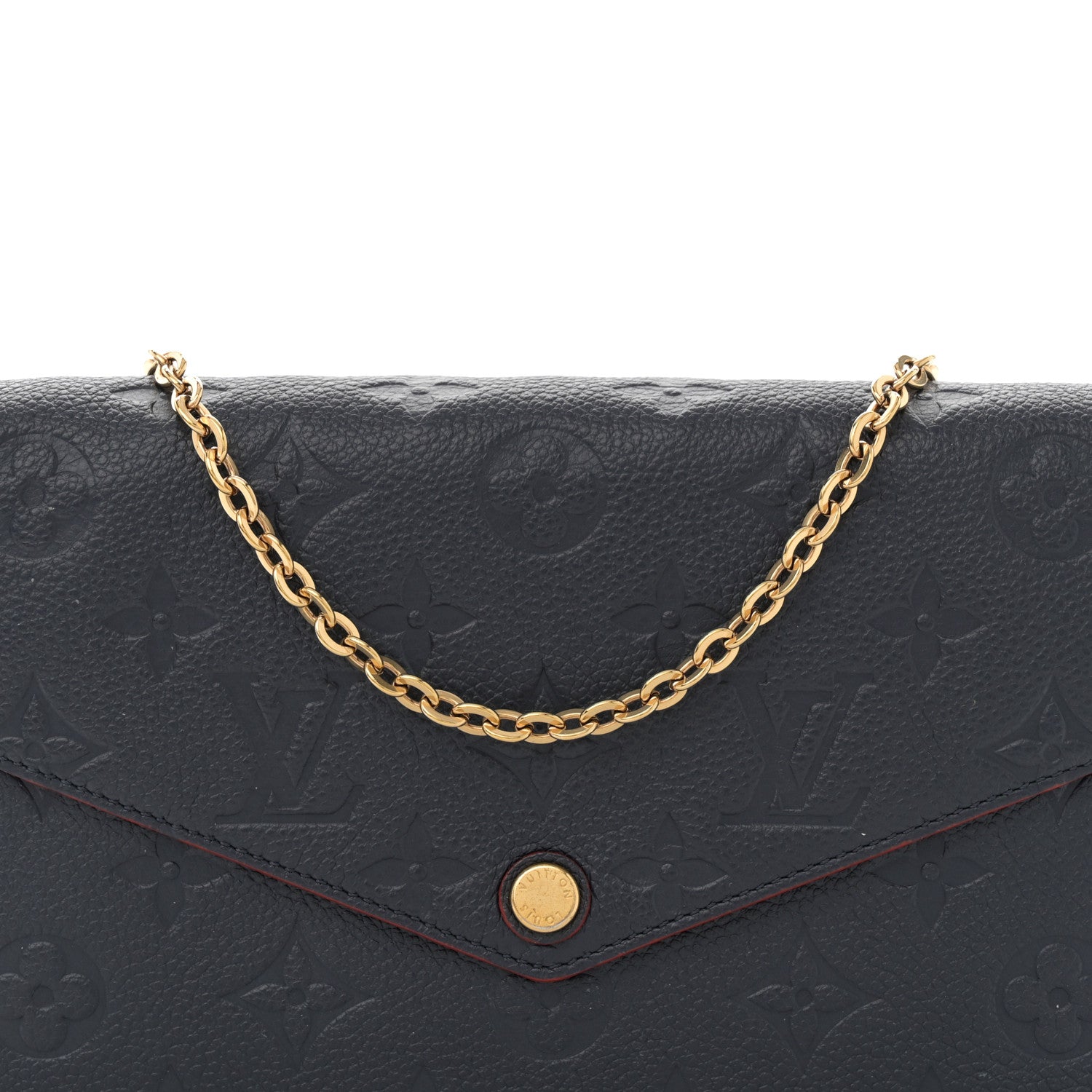 Louis Vuitton Empreinte Pochette Felicie Chain Wallet Marine Rouge 7 of 10