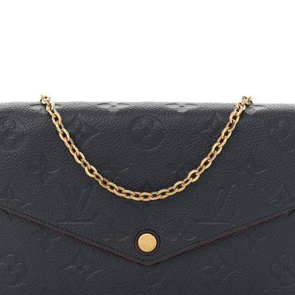 Louis Vuitton Empreinte Pochette Felicie Chain Wallet Marine Rouge 7 of 10