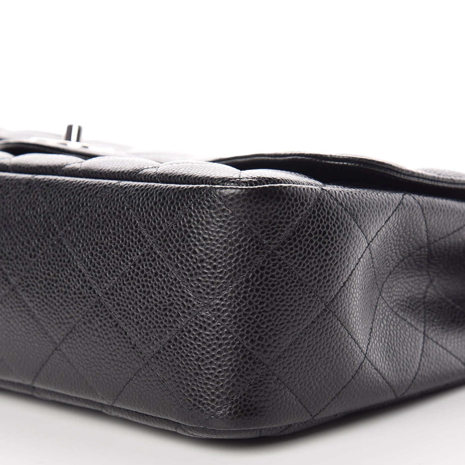 Chanel Caviar Quilted Jumbo Single Flap Black 10 of 11
