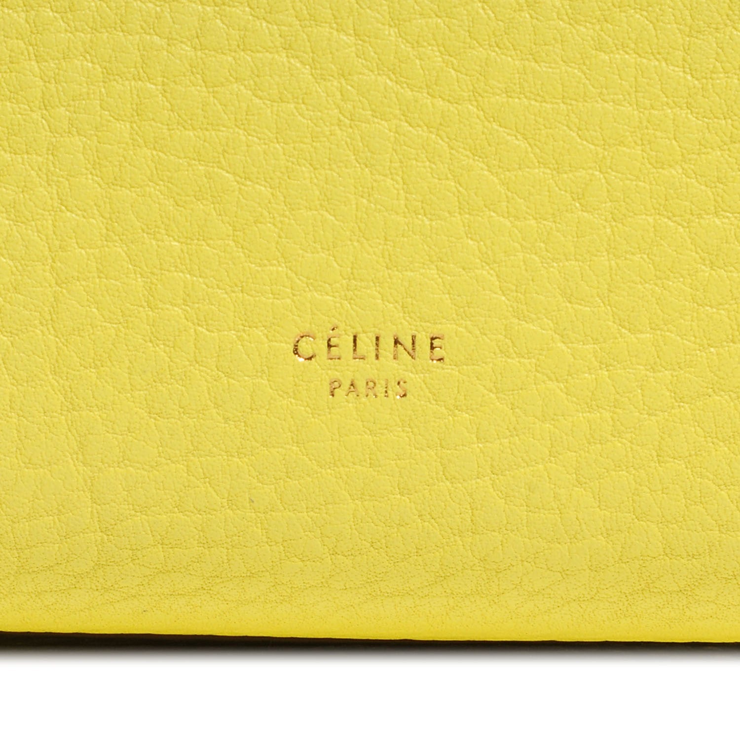 Celine Crisped Calfskin Mini Tie Knot Tote Fluorescent Yellow 9 of 9