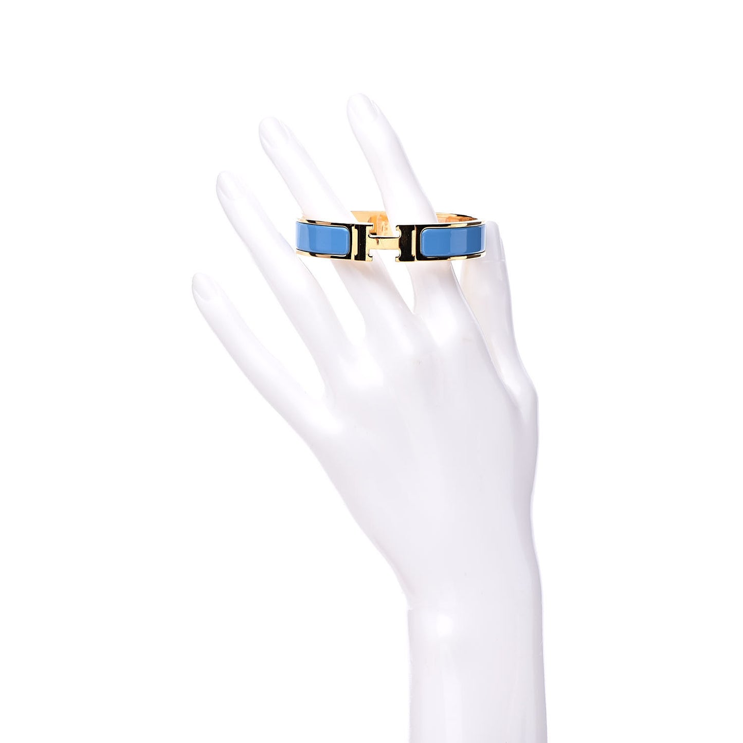 Enamel Narrow Clic Clac H Bracelet PM Bleu Cielo