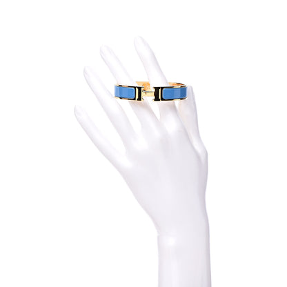 Hermes Enamel Narrow Clic Clac H Bracelet PM Bleu Cielo 2 of 6