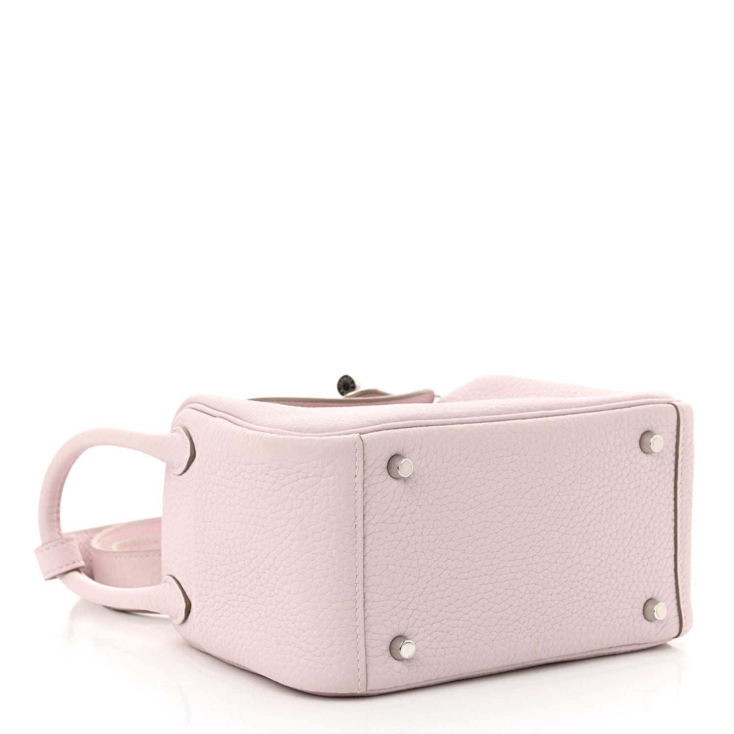 Hermes Taurillon Clemence Verso Mini Lindy 20 Mauve Pale Mushroom 4 of 11