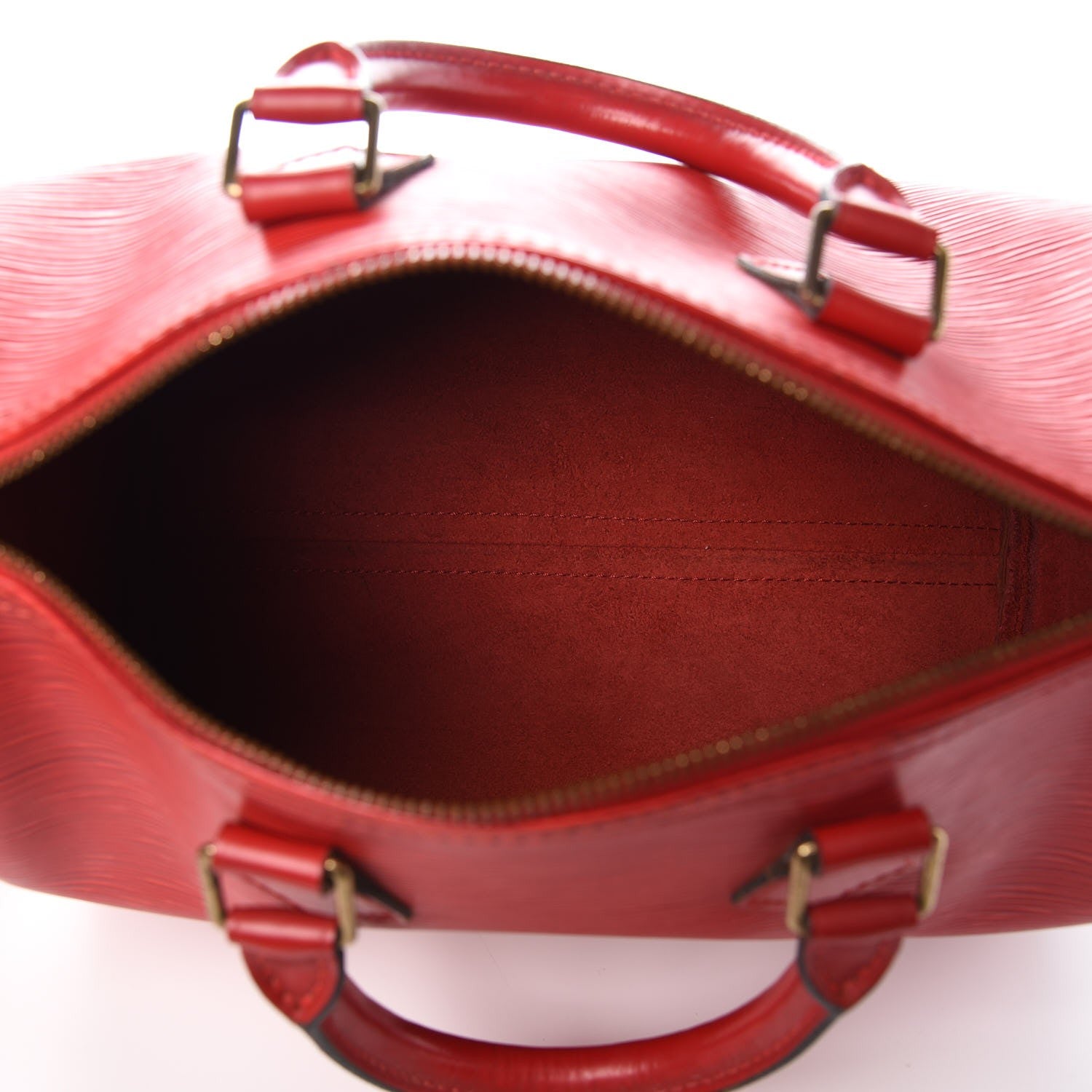 Louis Vuitton Epi Speedy 25 Castillan Red 5 of 15