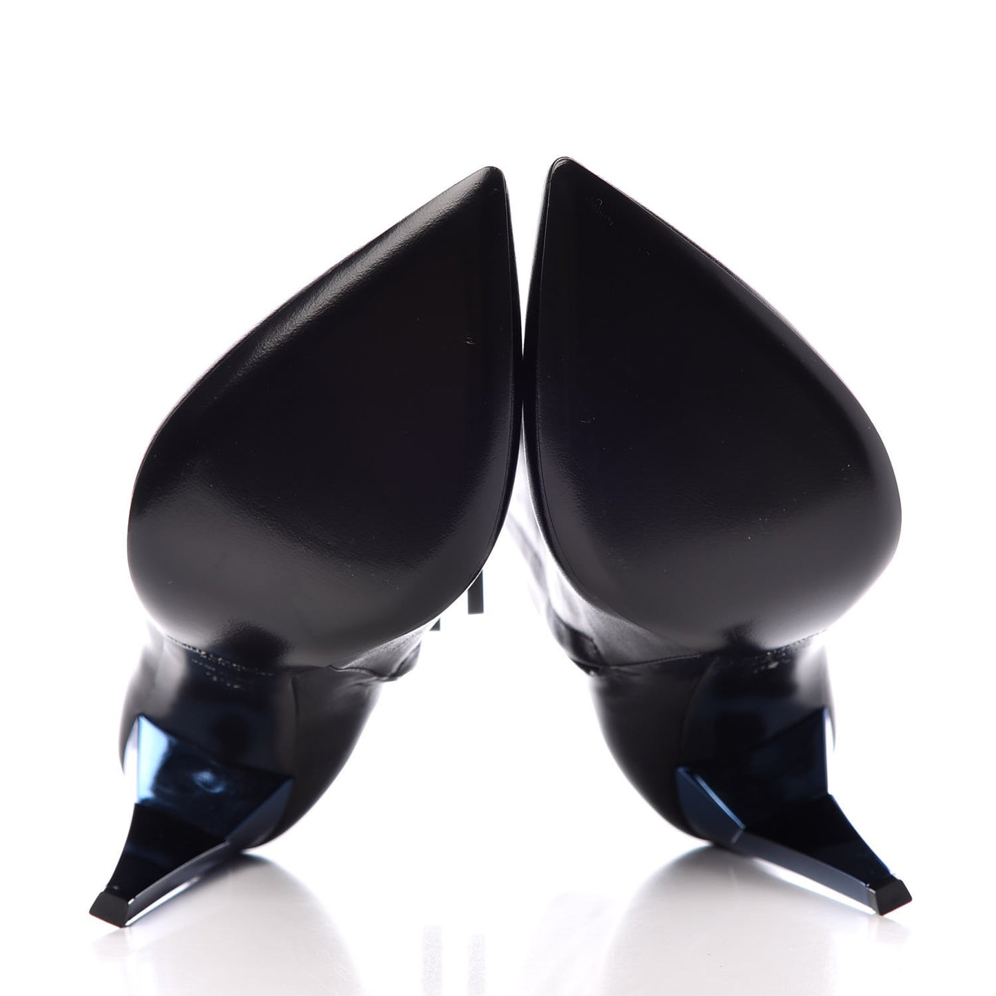 Nappa Silk Freja 105 Zip Booties 35.5 Black Metal Cherry
