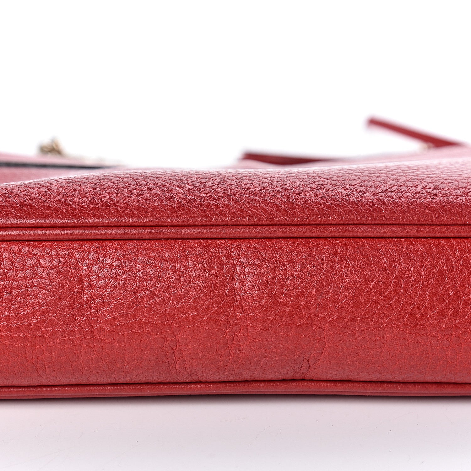 Gucci Pebbled Calfskin Medium Soho Flap Crossbody Tabasco Red 23 of 24