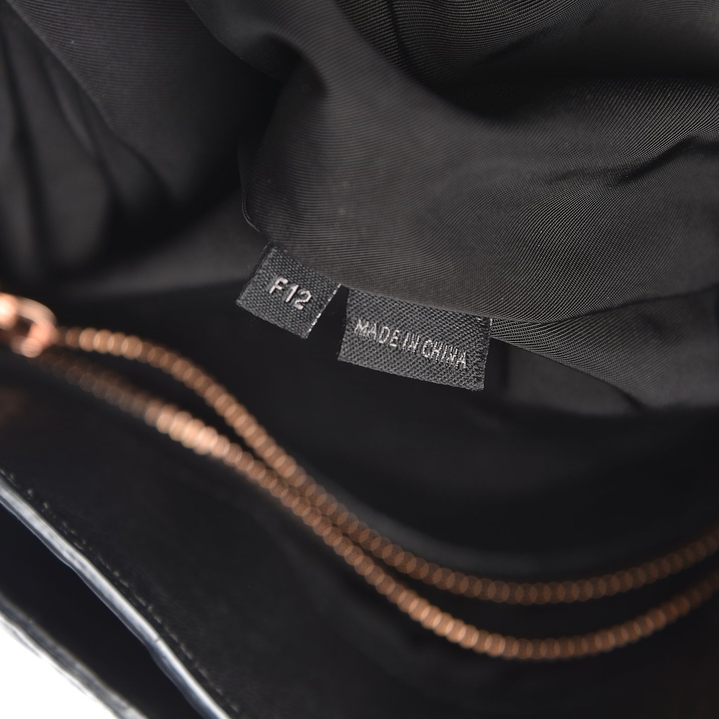Pebbled Lambskin Diego Bucket Black Rose Gold Hardware