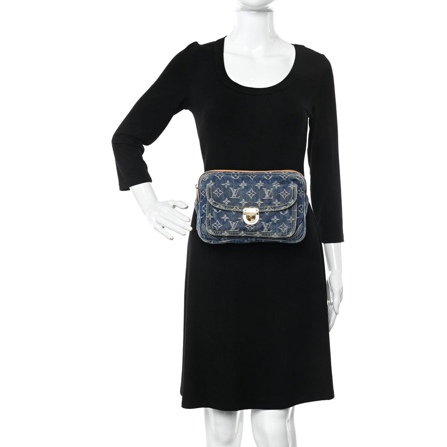 Louis Vuitton Monogram Denim Bum Bag Blue 2 of 10