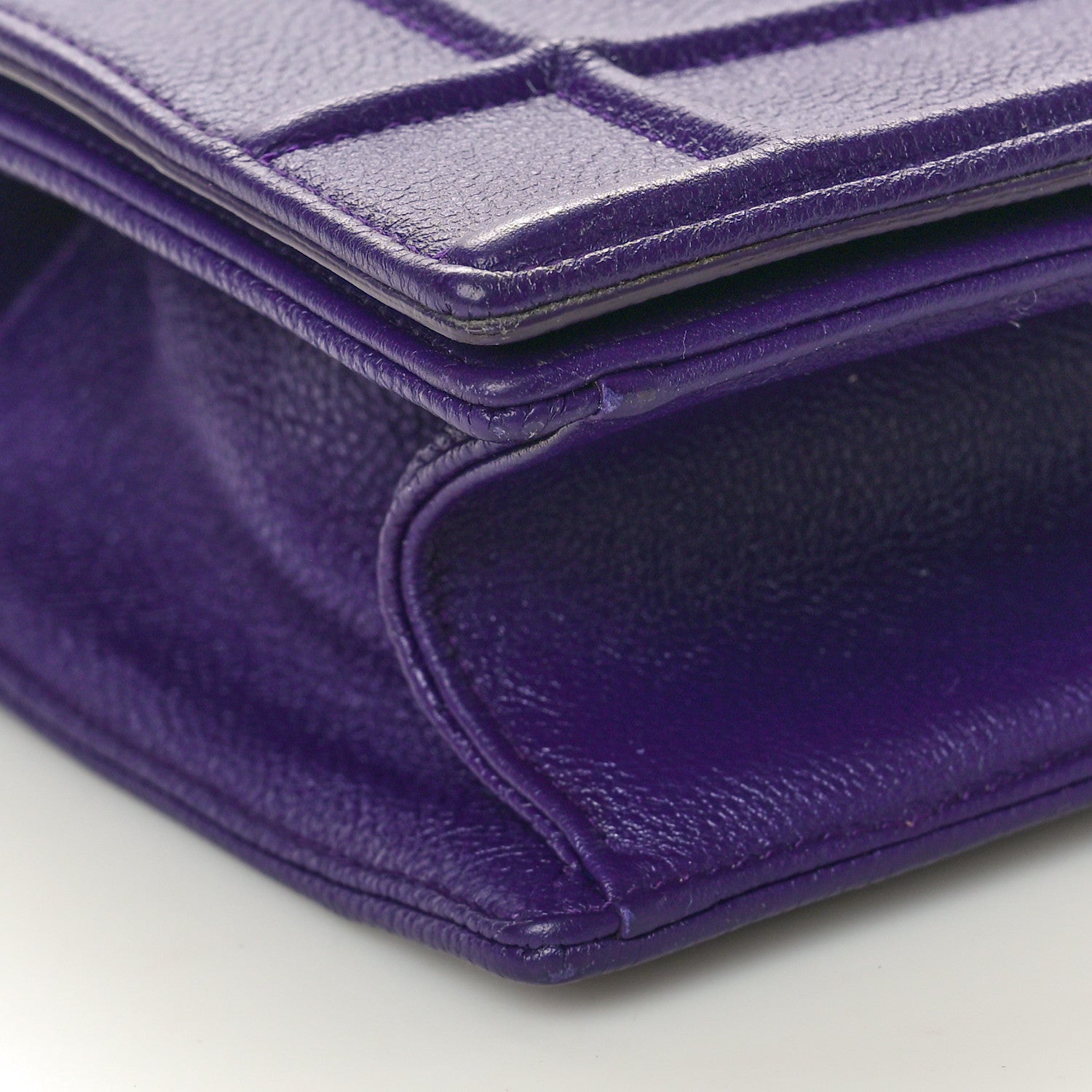 Christian Dior Grained Calfskin Medium Diorama Flap Bag Purple 9 of 10