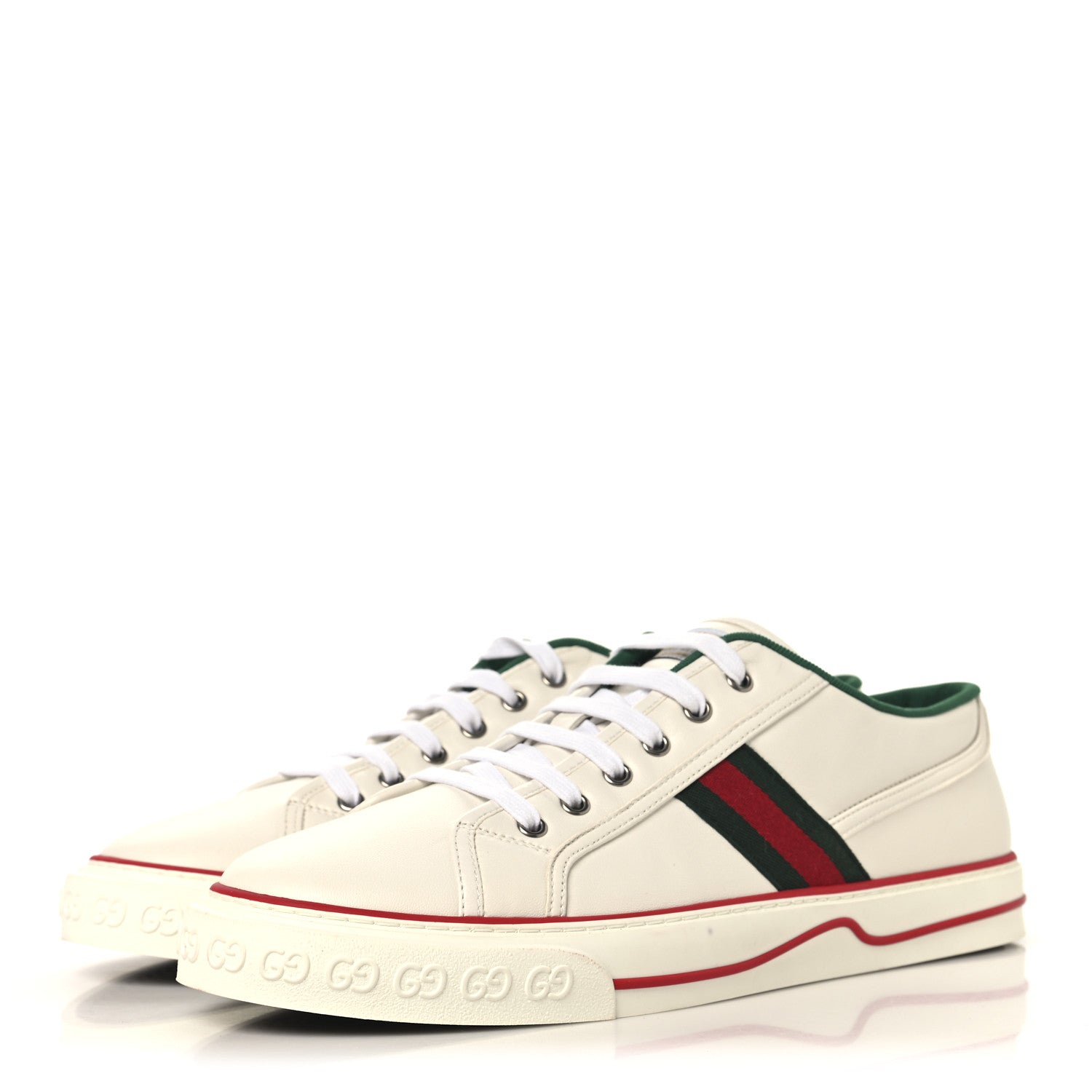 Gucci Jacquard Mini GG Monogram Web Mens 1977 Tennis Sneakers 12 White 4 of 8