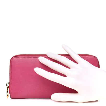 Loewe Calfskin Zip Around Wallet Pink 2 of 18