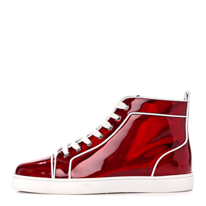 Christian Louboutin Patent Mens Louis Orlato Flat Sneakers 42 Red 1 of 12