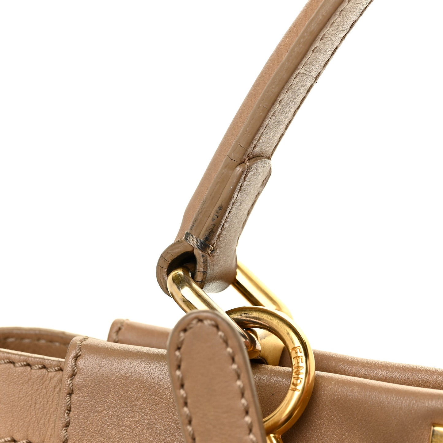 Calfskin Medium Peekaboo Iconic Satchel Tan