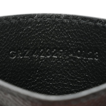 Saint Laurent Grain De Poudre Matelasse Chevron Monogram Credit Card Case Black 7 of 9