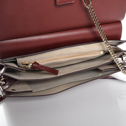 Chloe Calfskin Suede Medium Faye Shoulder Bag Plum Purple 5 of 12