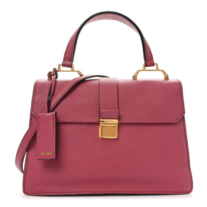 Miu Miu Goatskin Madras Top Handle Bag Bruyere 1 of 9