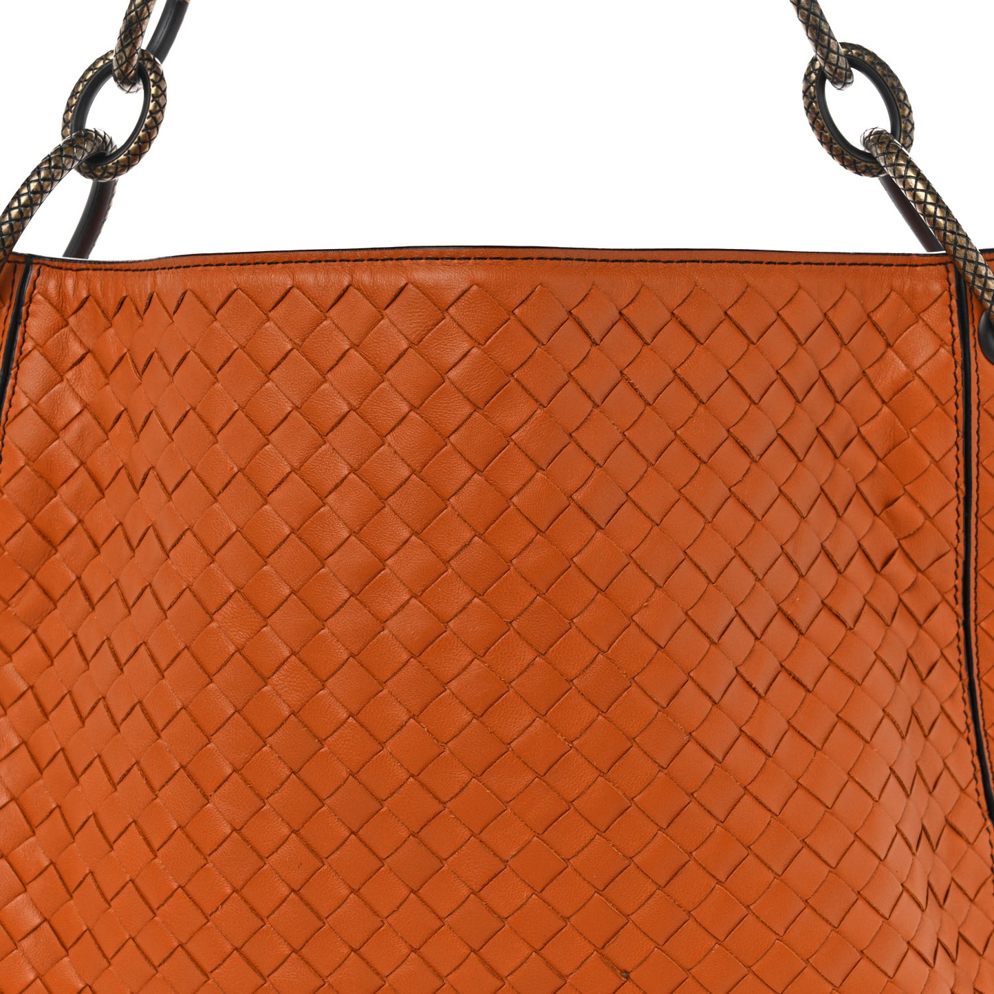 Nappa Intrecciato Small Loop Orange