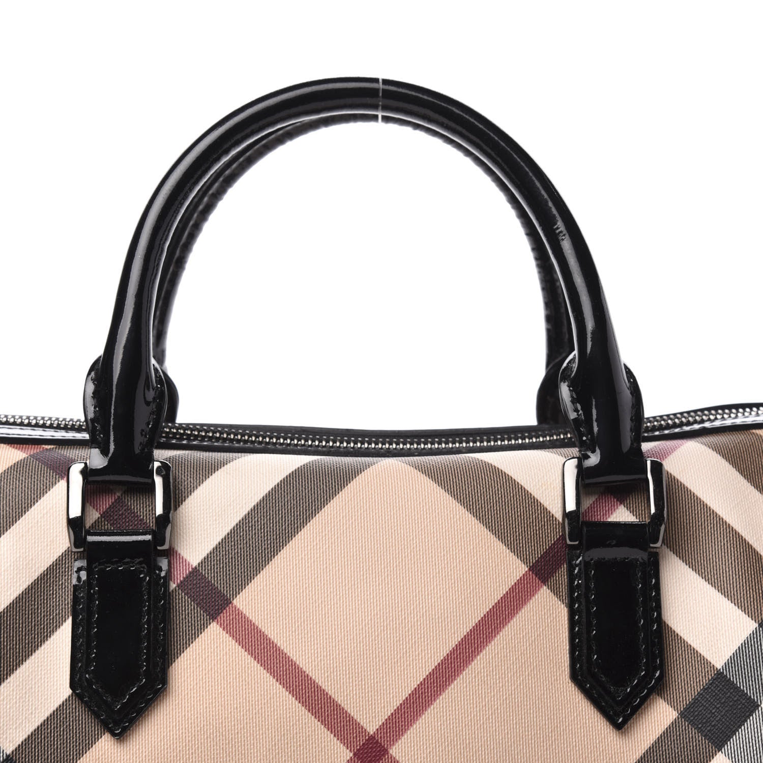 Burberry Nova Check Small Chester Bowling Bag Black 11 of 11