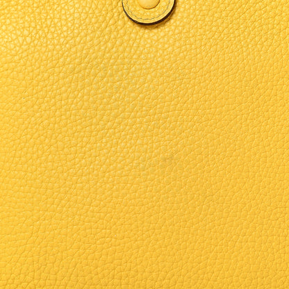 Hermes Taurillon Clemence Amazone Evelyne TPM Jaune De Naples White 8 of 11
