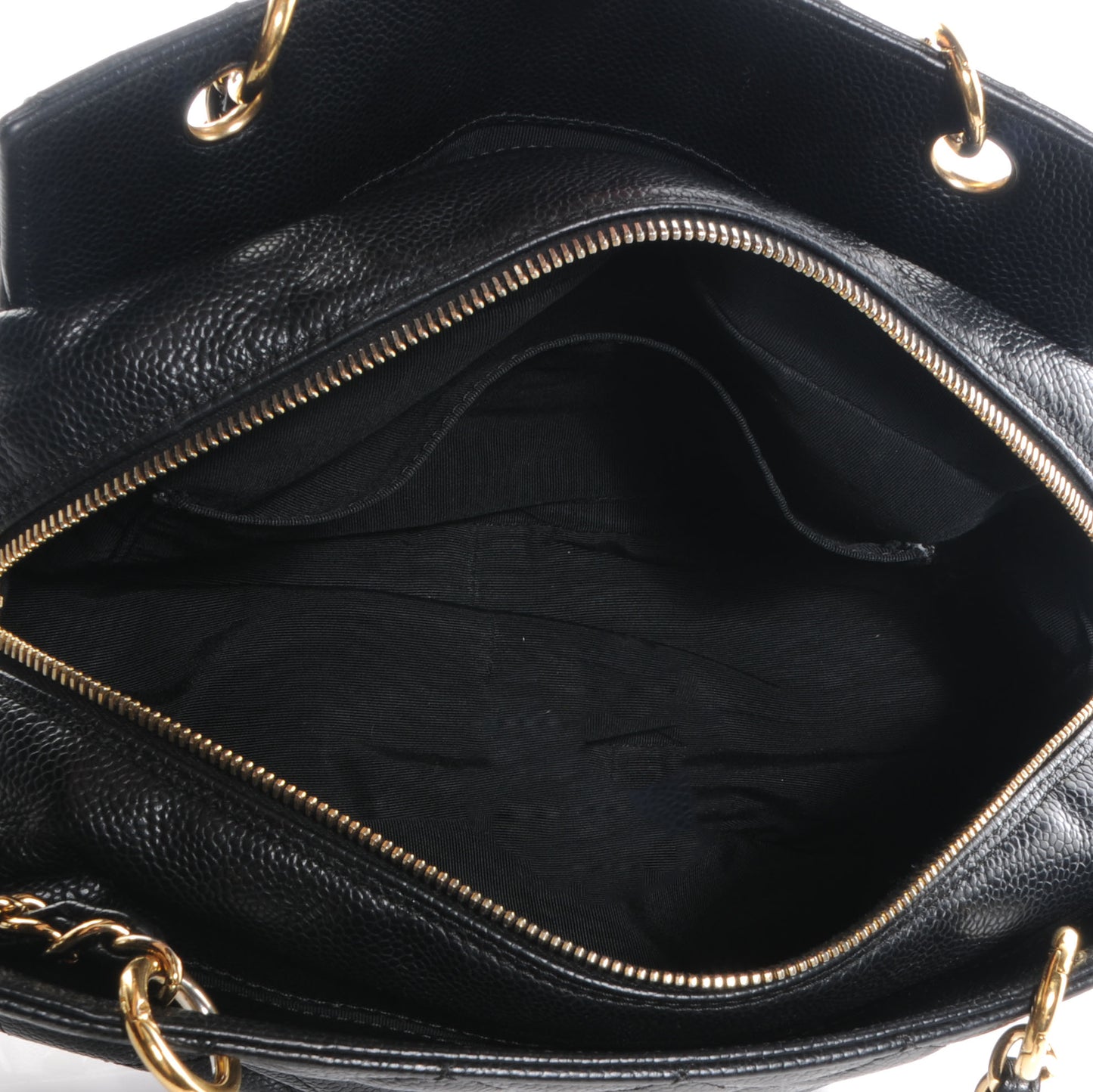 Caviar Quilted Petit Timeless Tote PTT Black