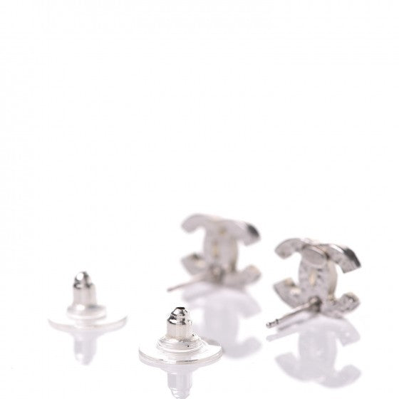 Crystal CC Earrings Silver