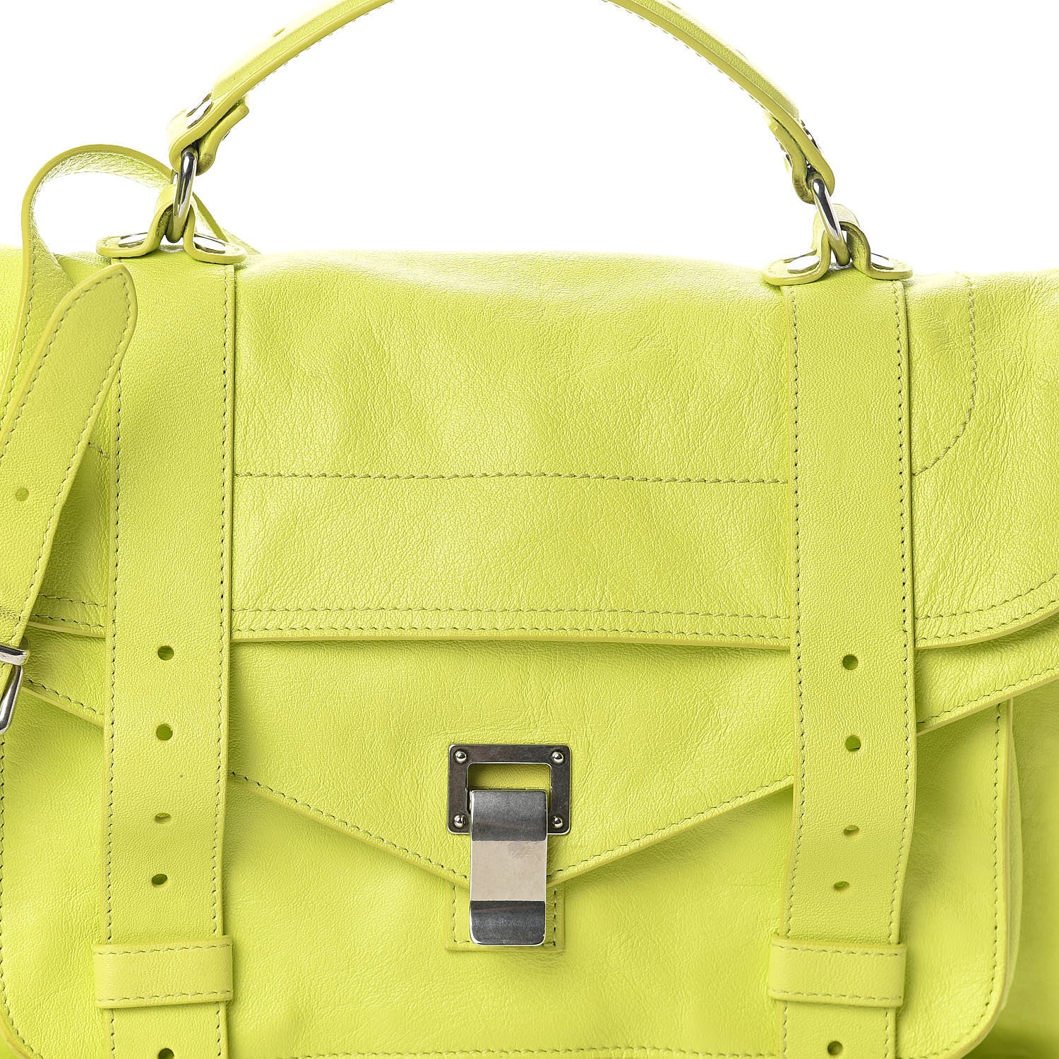 Proenza Schouler Lambskin Medium PS1 Satchel Sulfur 7 of 9