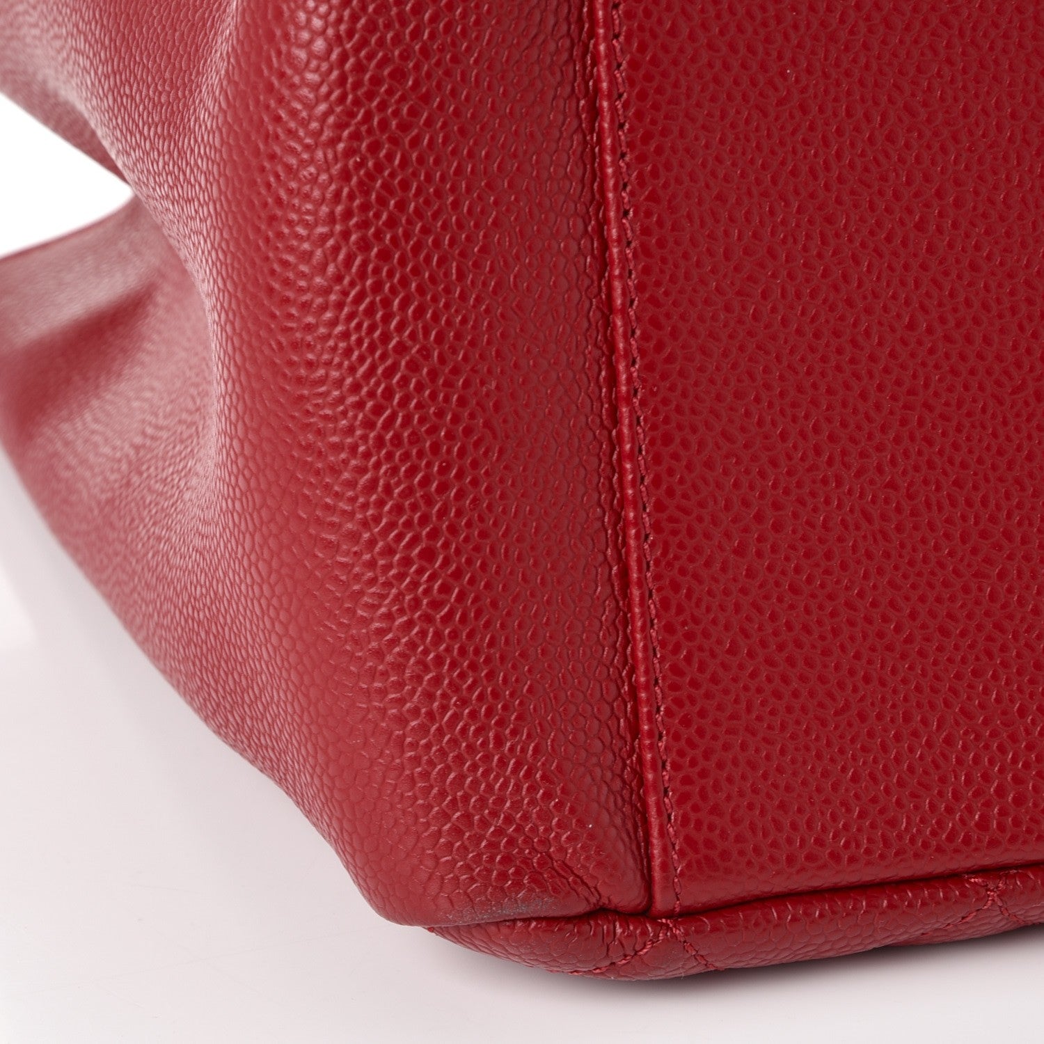 Chanel Caviar Quilted Grand Shopping Tote GST Red 9 of 11