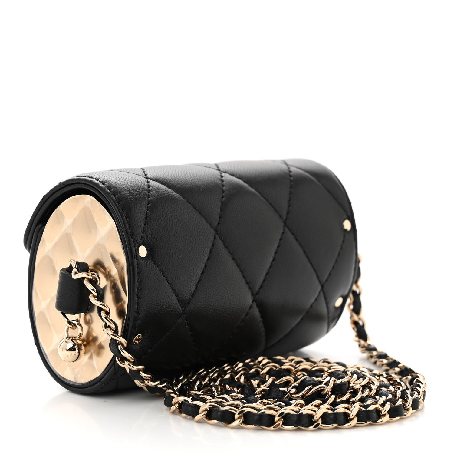 Chanel Lambskin Quilted Box Of Secrets Card Holder With Chain Black 3 of 11
