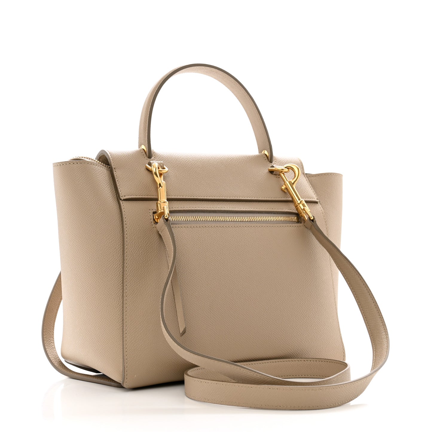 Grained Calfskin Micro Belt Bag Light Taupe