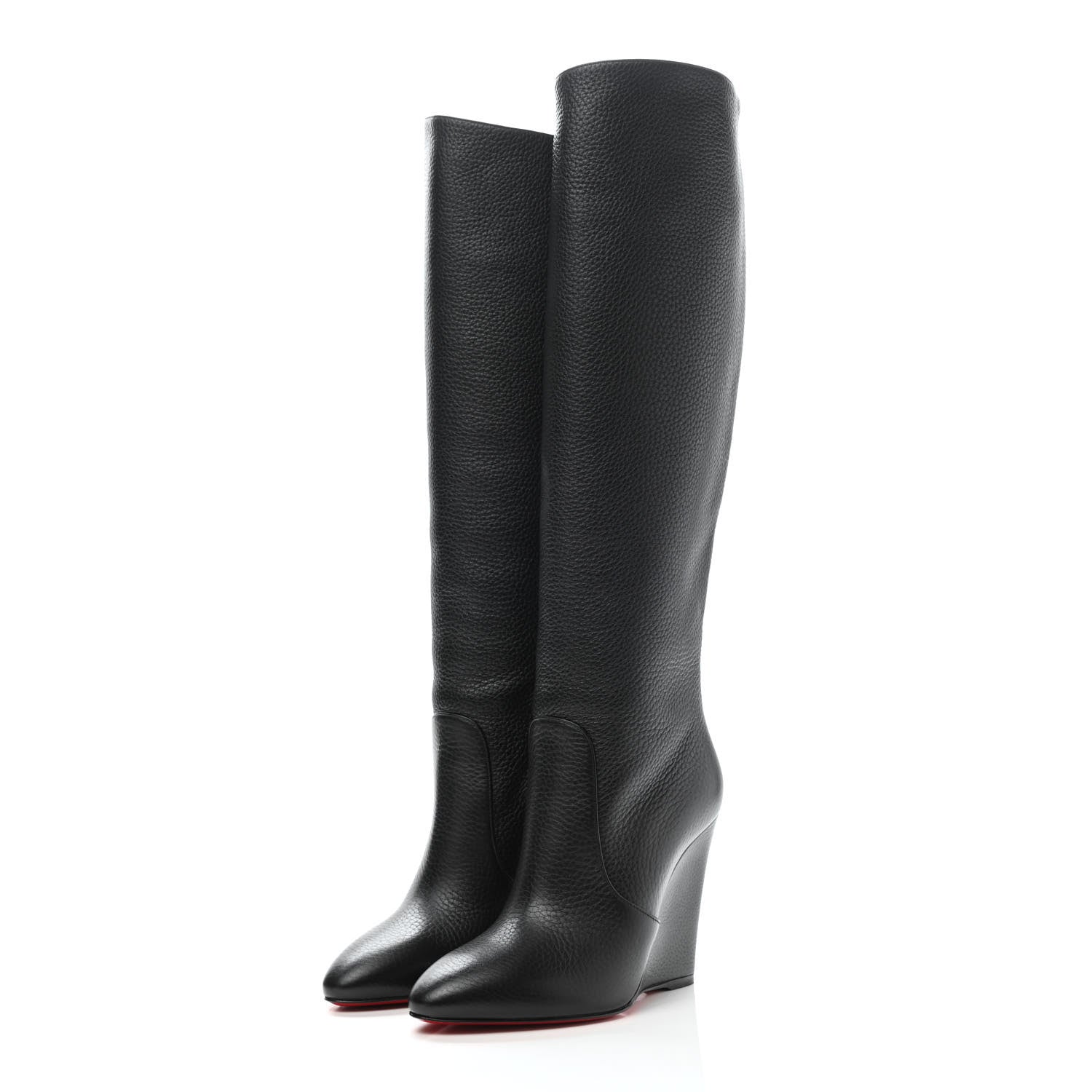Christian Louboutin Calfskin Civiliza 100 Boots 36.5 Desert Black 3 of 7