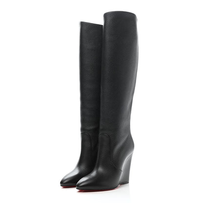 Christian Louboutin Calfskin Civiliza 100 Boots 36.5 Desert Black 3 of 7