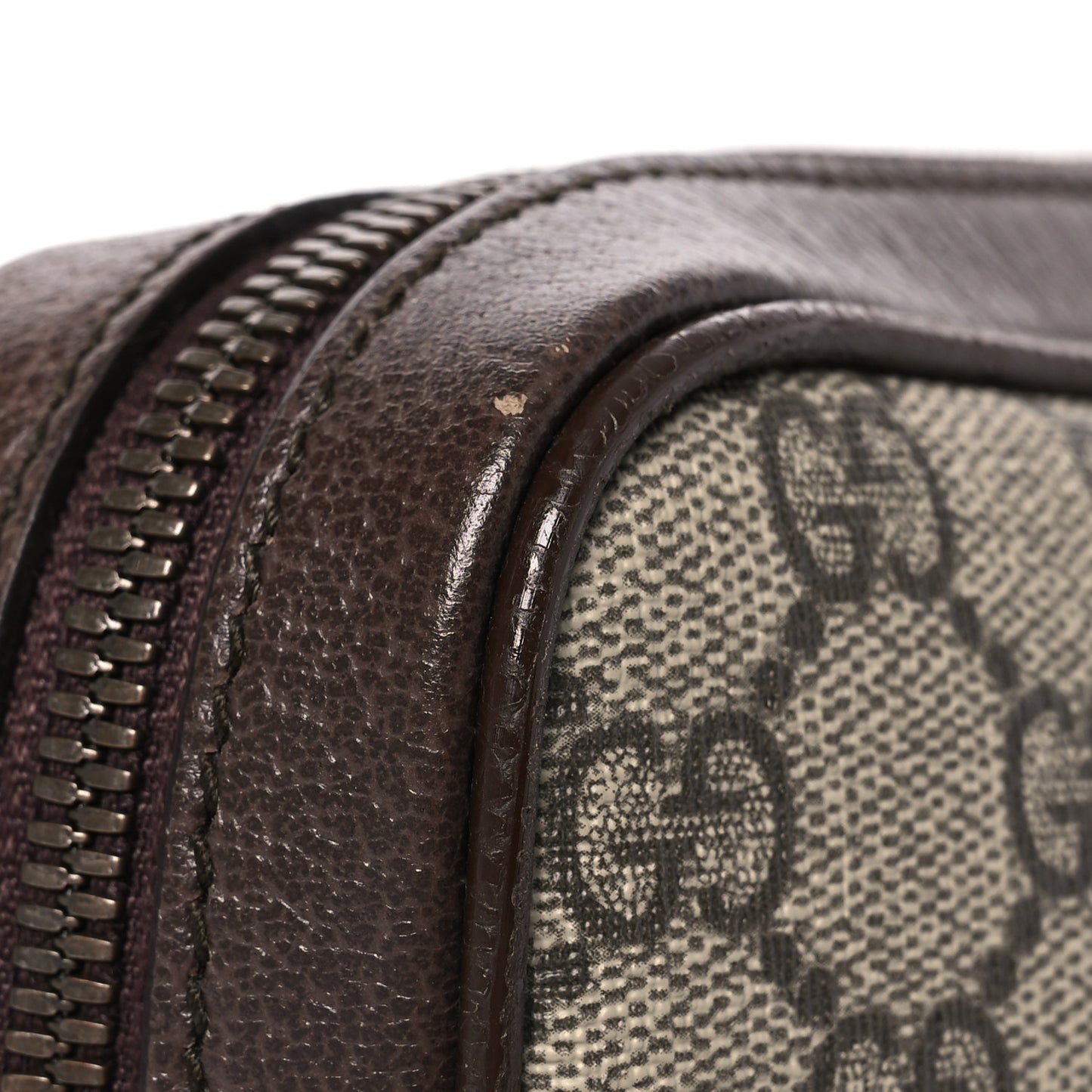 GG Supreme Monogram Web Small Ophidia Messenger Bag Brown