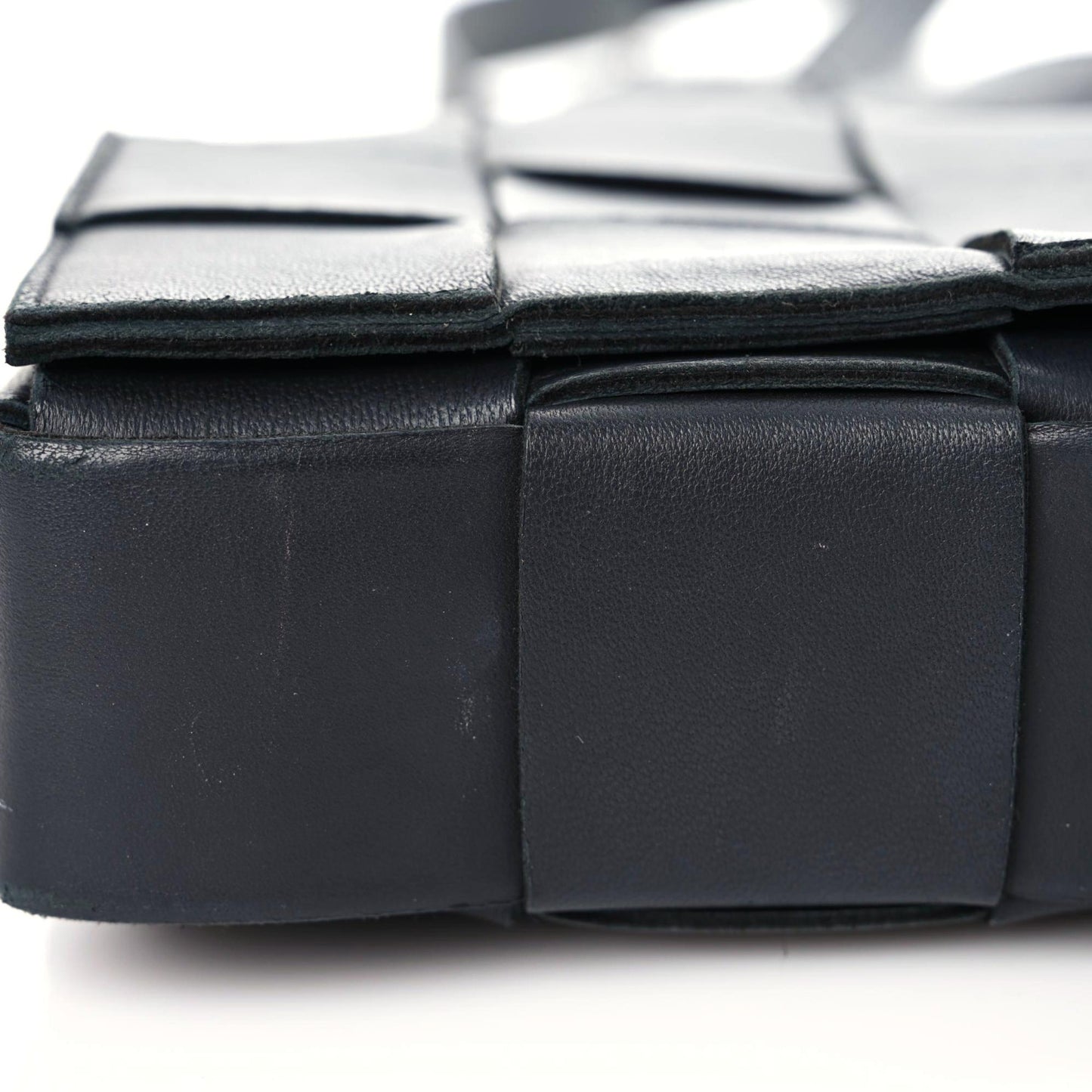 Lambskin Maxi Intrecciato Cassette Crossbody Bag Black