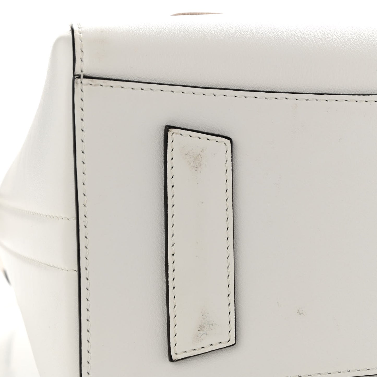 Calfskin Signature Logo Small Antigona White