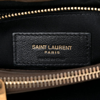 Saint Laurent Calfskin Y Quilted Monogram Medium Loulou Chain Satchel Soil Brown 6 of 11