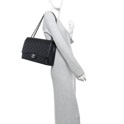 Chanel Caviar Quilted Maxi Double Flap Black 2 of 12