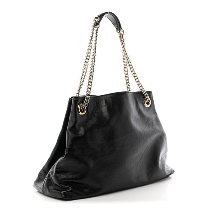 Gucci Patent Medium Soho Chain Shoulder Bag Black 3 of 11