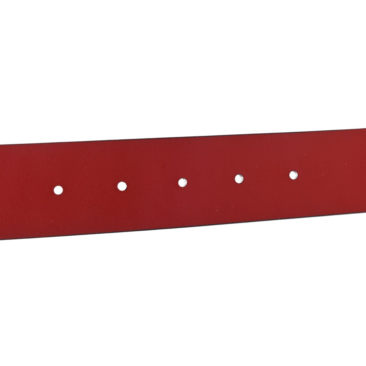 Gucci Selleria Calfskin Nickel Interlocking G 37mm Belt 95 38 Rosso 4 of 5