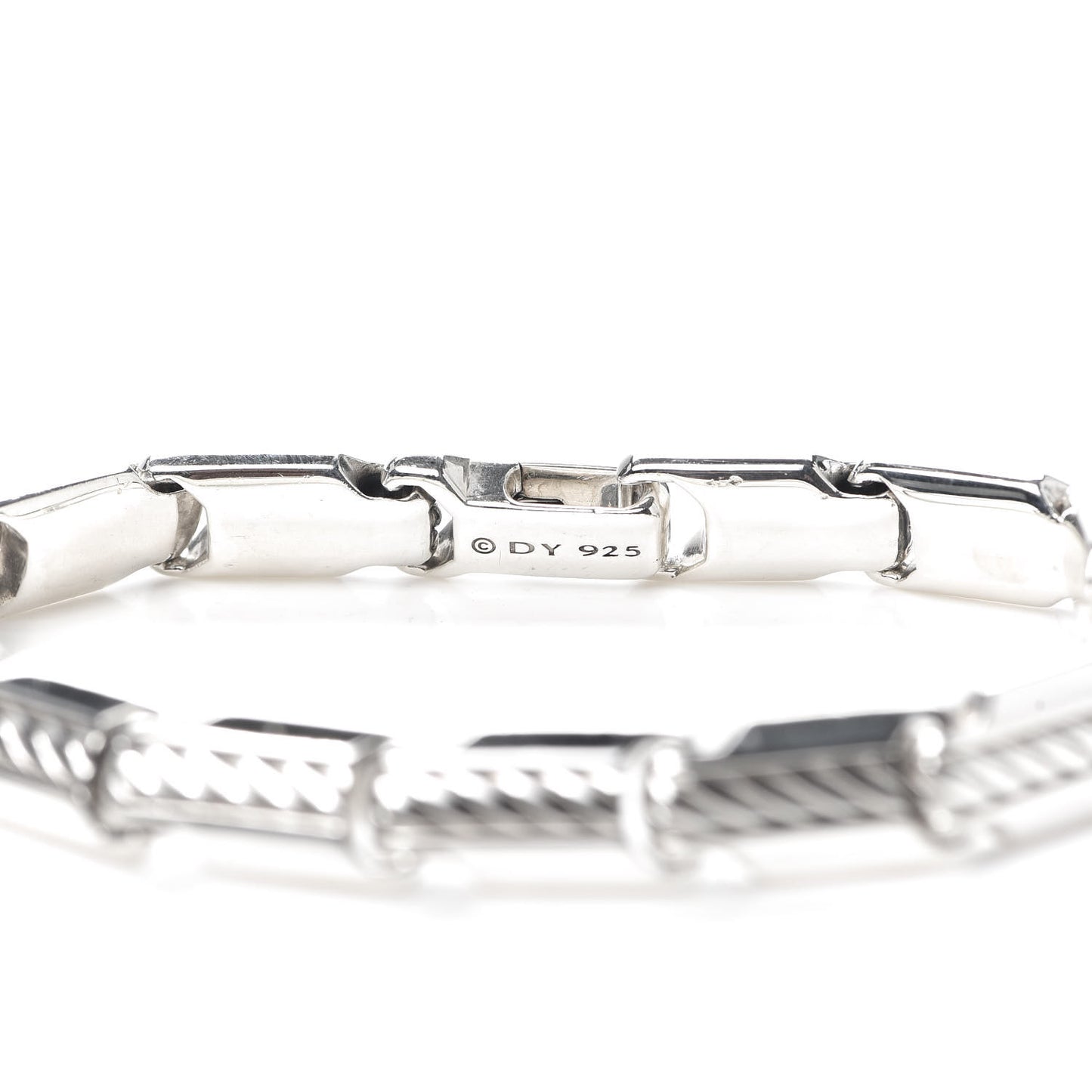 Sterling Silver Beveled Link Chain Bracelet