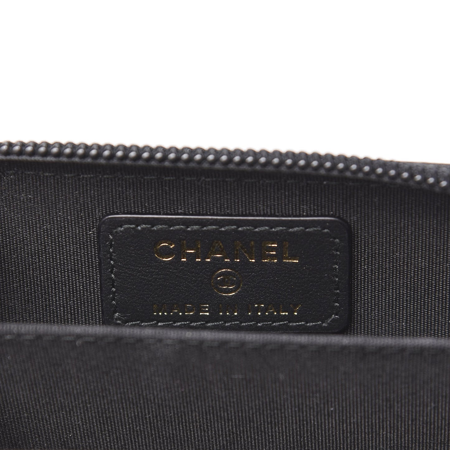Caviar Quilted Boy Zip Around Coin Purse Wallet