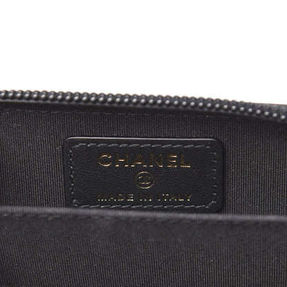 Chanel Caviar Quilted Boy Zip Around Coin Purse Wallet 5 of 7