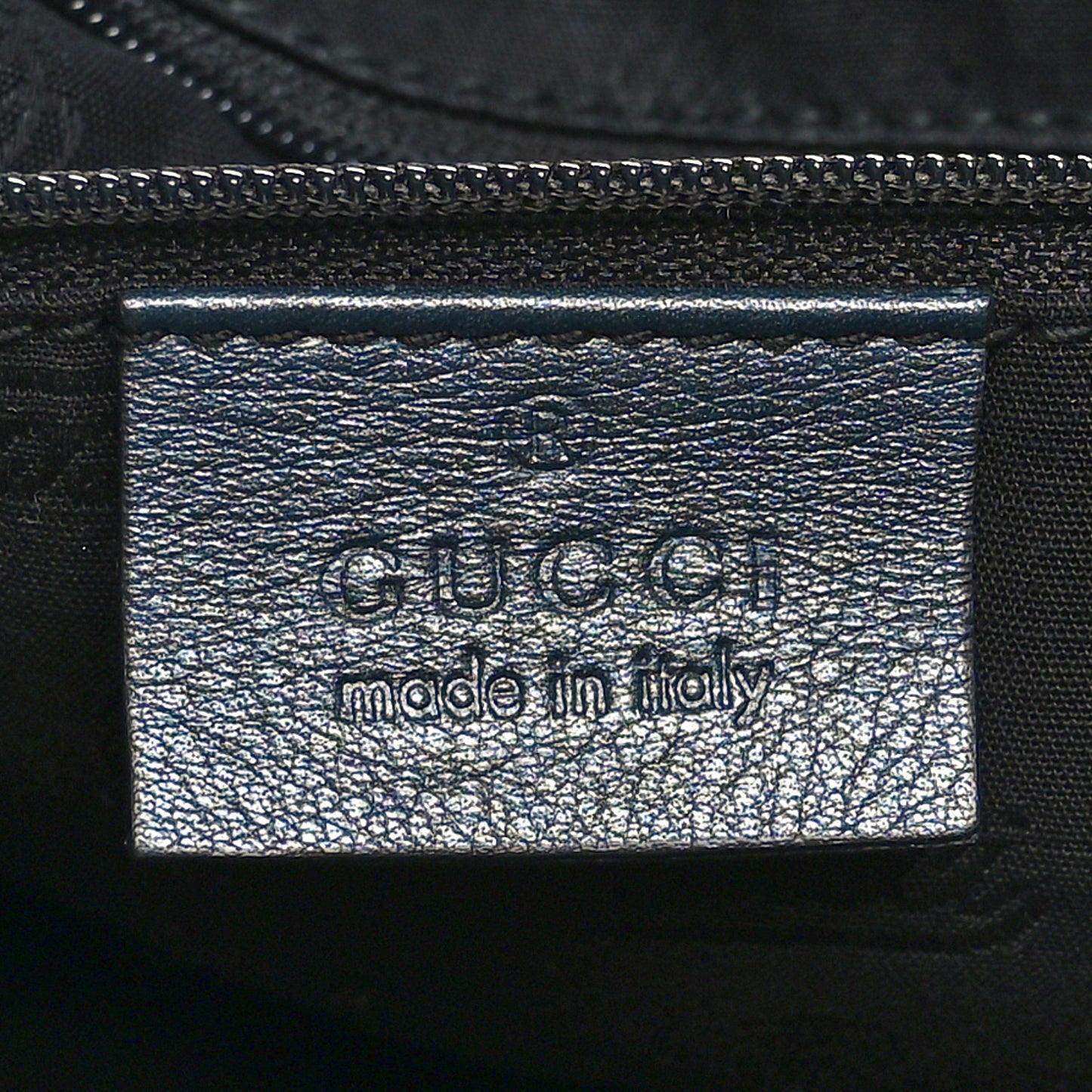 Metallic Guccissima Medium Sukey Tote Blue