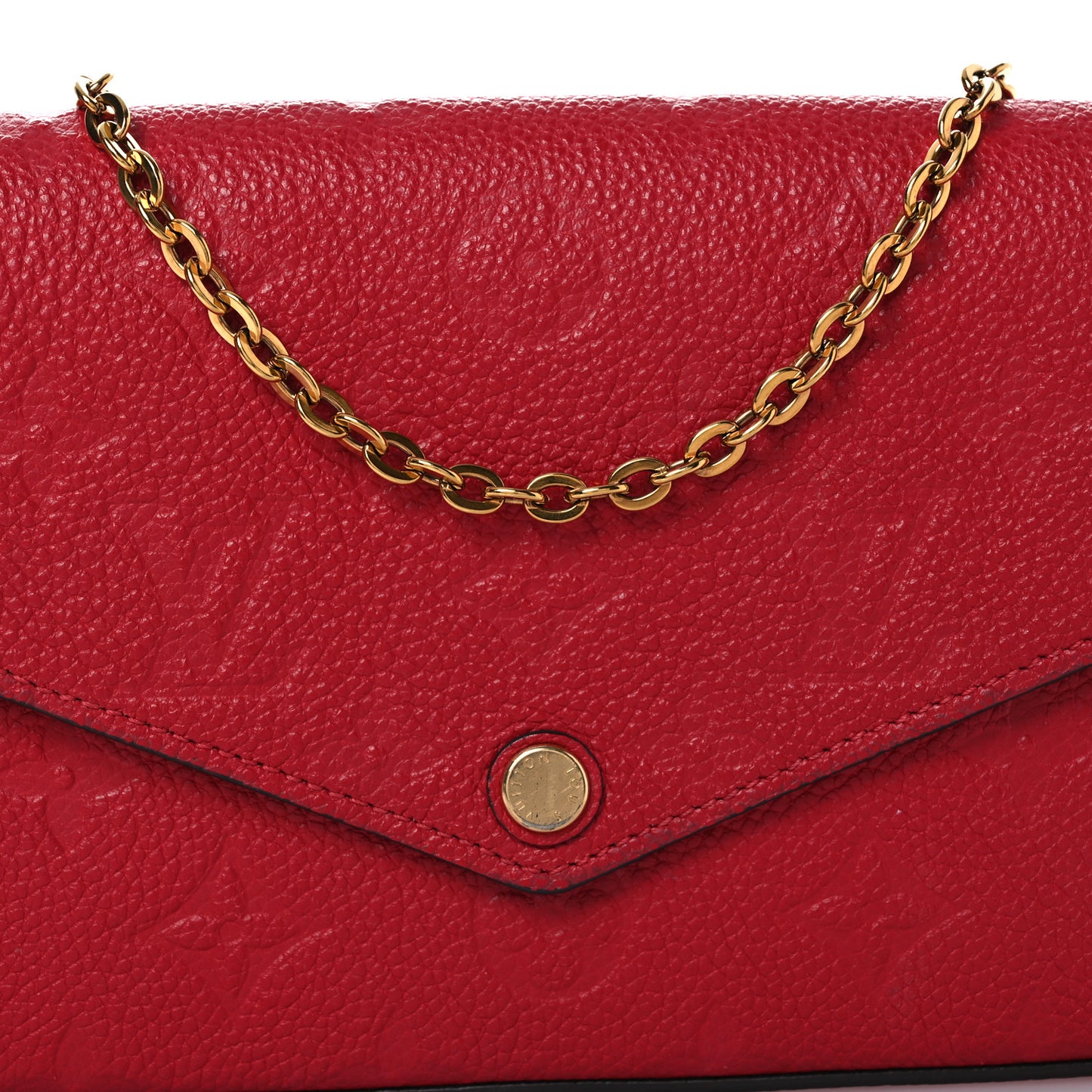 Empreinte Pochette Felicie Chain Wallet Scarlet