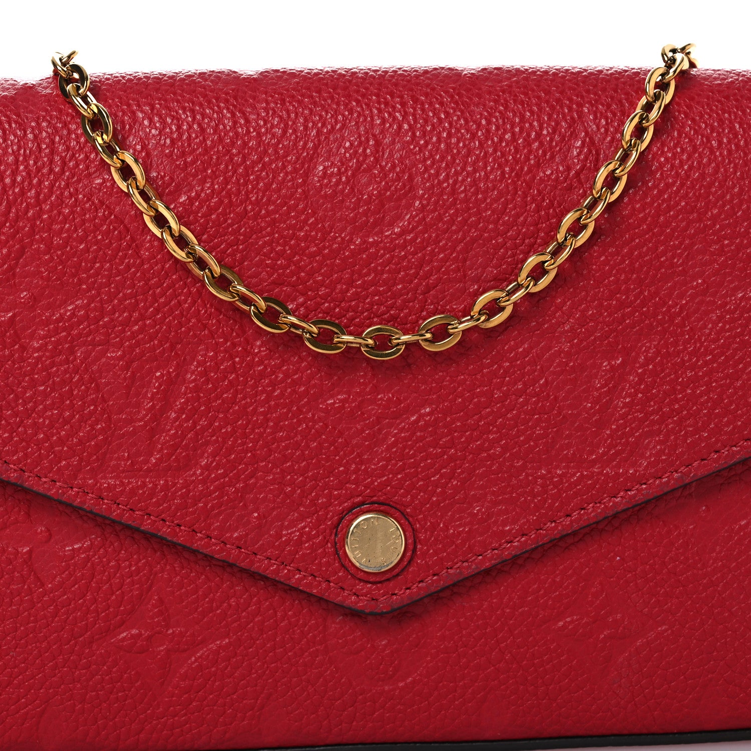 Louis Vuitton Empreinte Pochette Felicie Chain Wallet Scarlet 9 of 14