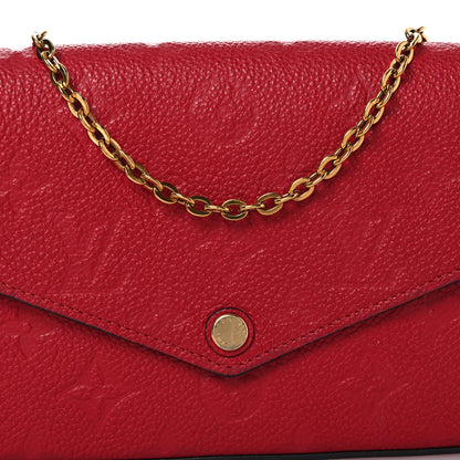 Louis Vuitton Empreinte Pochette Felicie Chain Wallet Scarlet 9 of 14