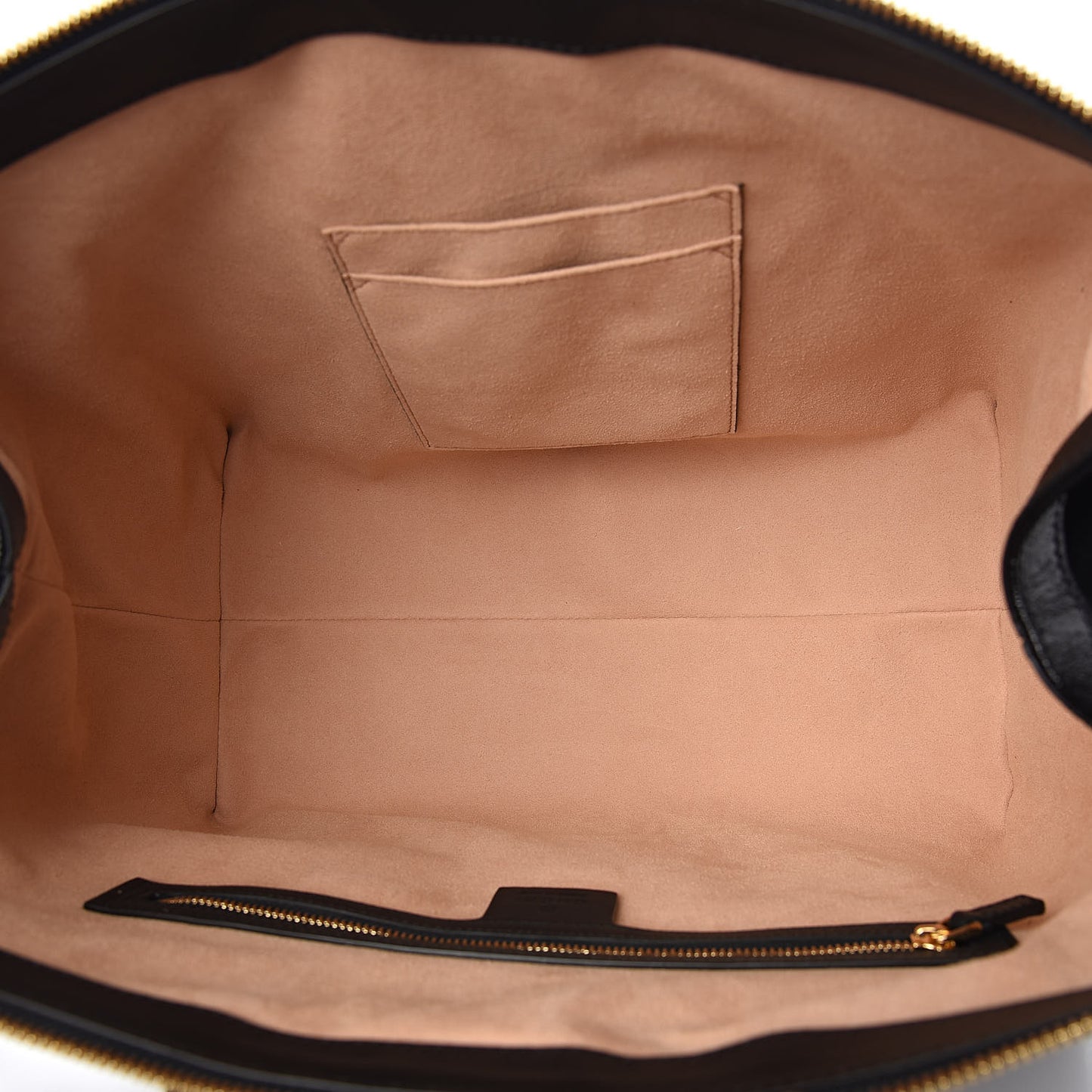 Suede Patent GG Web Medium Ophidia Tote Bag Black