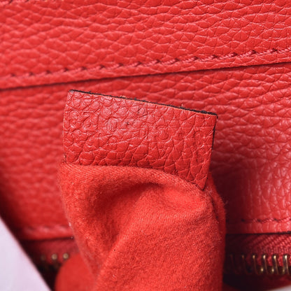 Celine Drummed Calfskin Micro Luggage Coquelicot 9 of 13