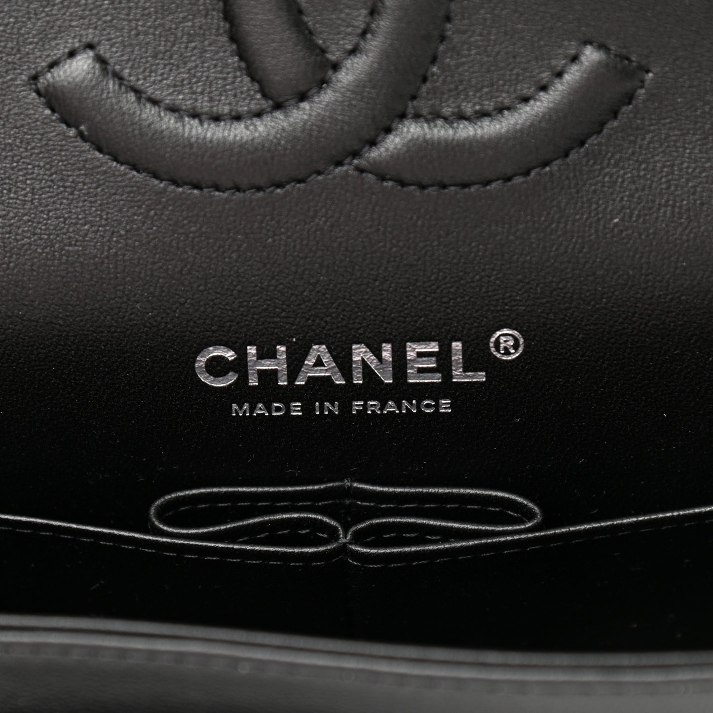 Lambskin Quilted Medium Double Flap So Black