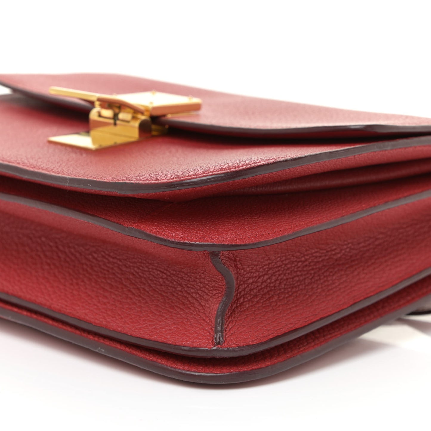 Goatskin Medium Classic Box Flap Bag Carmin